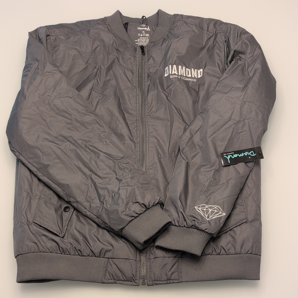 Diamond Supply Co. Charcoal Bomber Jacket - Picture 2 of 10